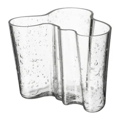 Alvar Aalto vas jubileumsutgåva 120 mm, Bubbelglas klar