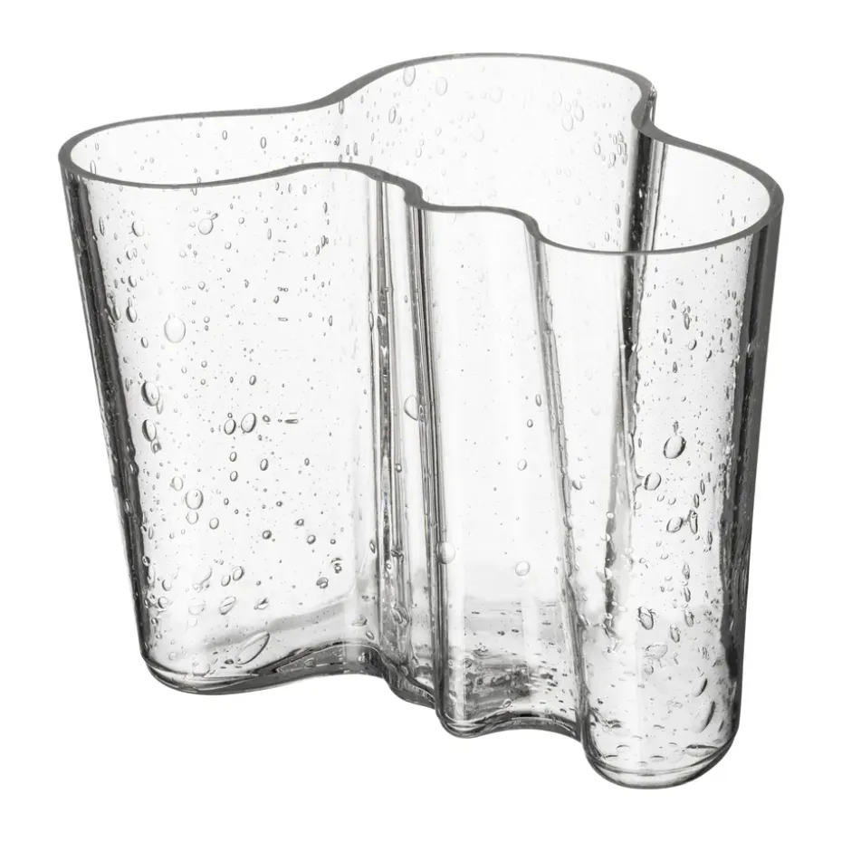 Alvar Aalto vas jubileumsutgåva 120 mm, Bubbelglas klar