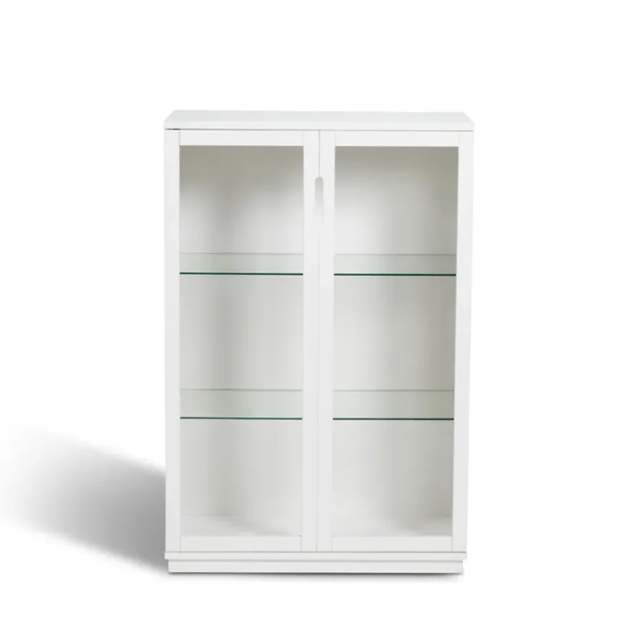 Aoko vitrinskåp 120 cm, Vitlack