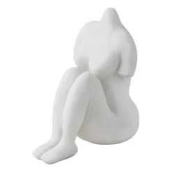 Art piece sittande kvinna 14 cm, Off-white
