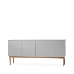 Beam sideboard, ljusgrå, stativ i vitoljad ek