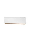 Beam sideboard, vit lack, sockel i oljad ek