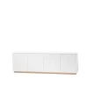 Beam sideboard, vit lack, sockel i vitoljad ek