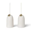 Bell klocka julhänge Ø4 cm 2-pack, Off-white