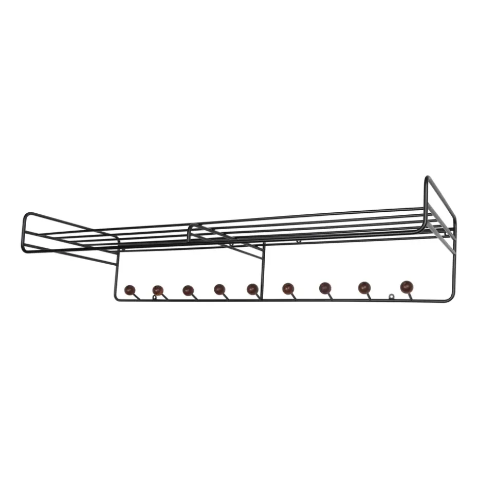 Bill Hat rack L hatthylla, Svart-mörkbrun
