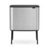 Bo touch bin 36 liter, matt rostfritt stål
