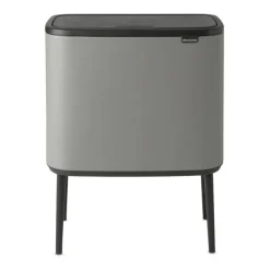 Bo touch bin 11+23 liter, Mineral concrete grey