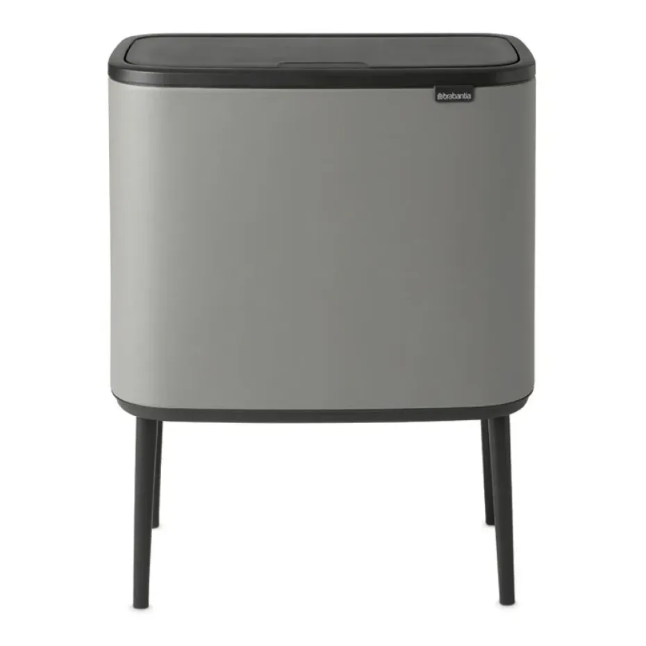 Bo touch bin 11+23 liter, Mineral concrete grey