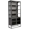Boston High Cabinet 200 cm, Black