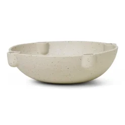 Bowl adventsljusstake keramik large Ø27 cm, Ljusgrå
