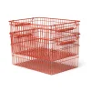 Cala stapelbar korg 2-pack, Poppy red
