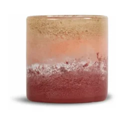 Calore ljuslykta-vas M Ø15 cm, Rosa-beige-bordeaux