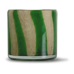 Calore ljuslykta-vas M Ø15 cm, Green-beige