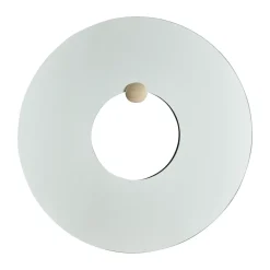 Castellum väggspegel Ø80 cm, Clear-travertine