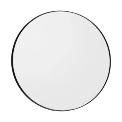Circum spegel small Ø70 cm, tonat glas-svart ram