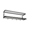 Classic 650 hatthylla, Svart/svart, 2 plan, 120 cm