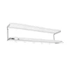 Classic 650 hatthylla, vit/krom, 2 plan, 120 cm