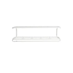 Classic 650 hatthylla, vit/vit, 2 plan, 100 cm