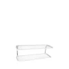 Classic 650 skohylla, vit/krom, 2 plan, 70 cm