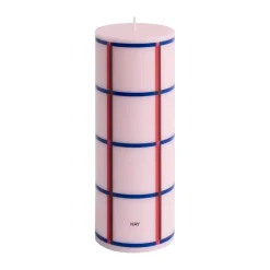 Column Candle blockljus medium 20 cm, Light pink-red-bordeaux-dark blue