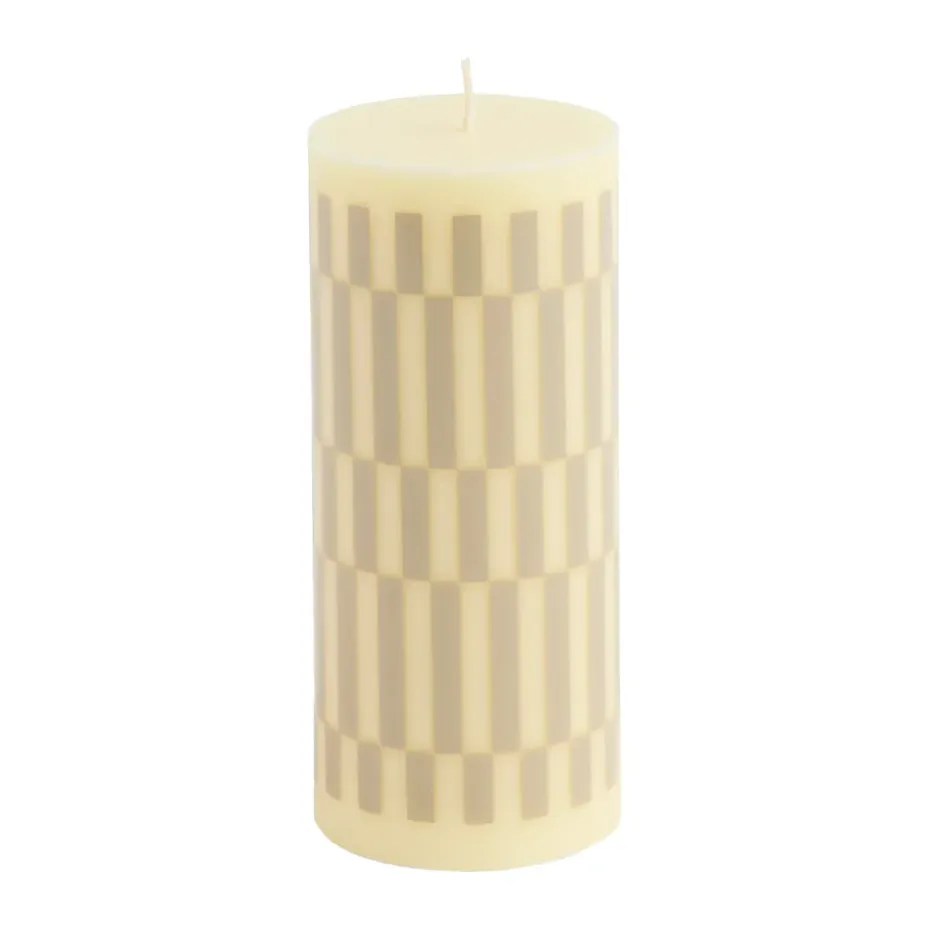 Column Candle blockljus small 15 cm, Cream-sand