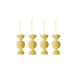 Cooee julhänge mässing 4-pack, Caramel