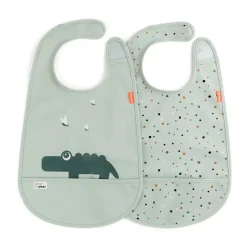Croco haklapp med kardborre 2-pack, Green