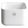 Cube plant låg kruka 13 cm, Matte white