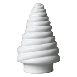 Curl tree dekorationsgran 13 cm, Shiny white