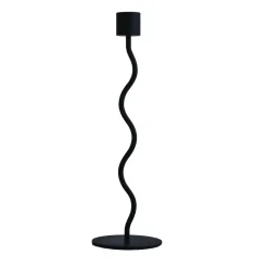 Curved ljusstake 26 cm, Black