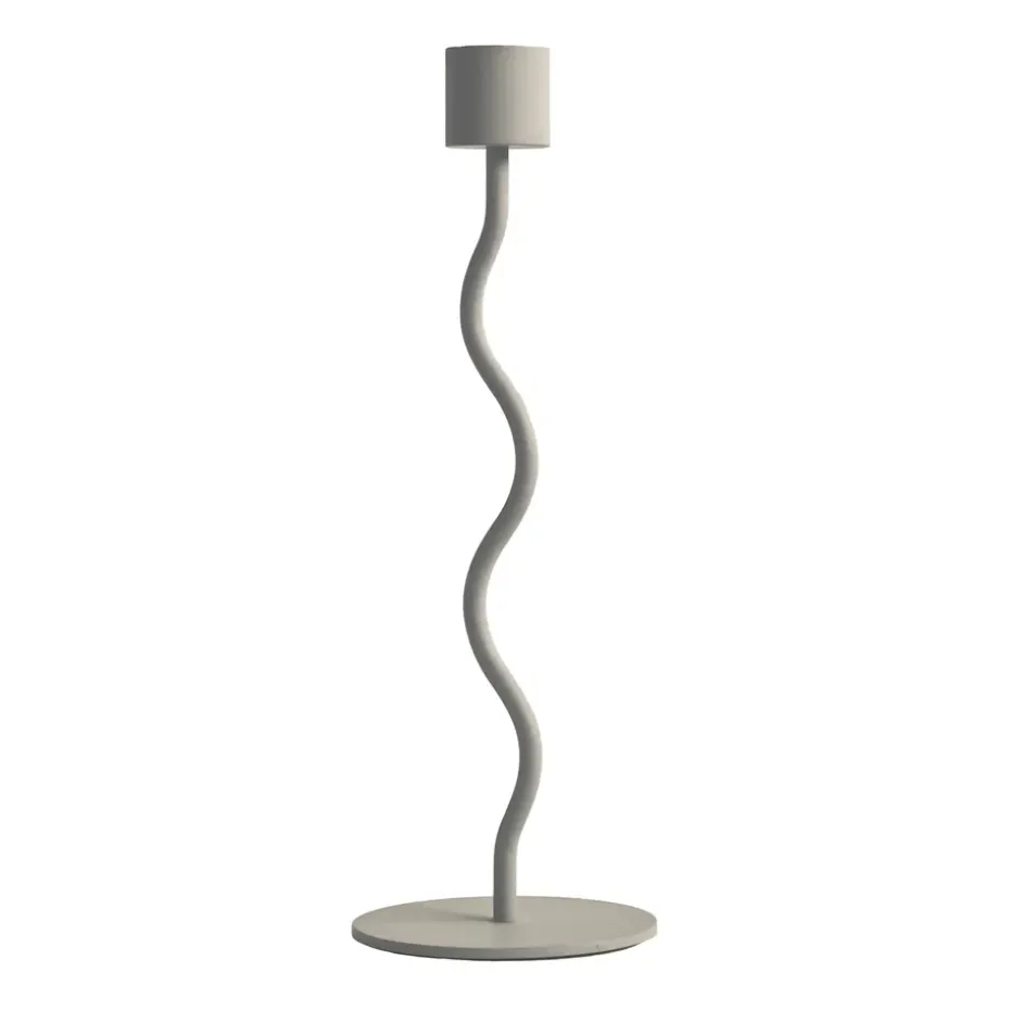 Curved ljusstake 23 cm, Sand