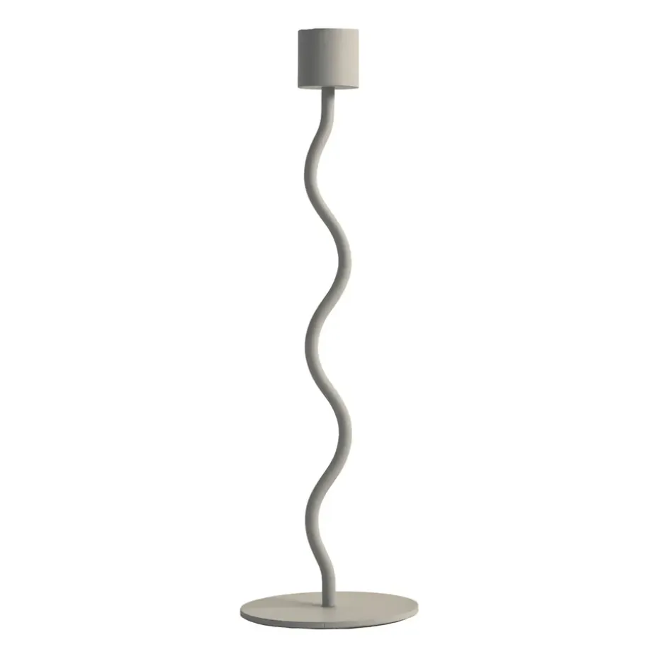 Curved ljusstake 26 cm, Sand