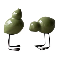 DBKD Swedish Birds påskdekoration 2-pack, Shiny green