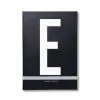 Design Letters personlig anteckningsbok, E