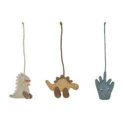 Dino play leksaker till babygym, Beige-saffron-aqua blue