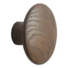 Dots wood krok dark stained brown, Ø9 cm