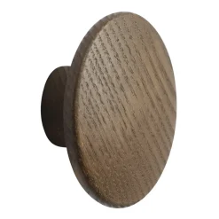 Dots wood krok dark stained brown, Ø6,5 cm