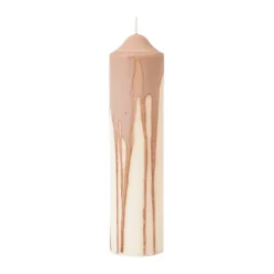 Dryp blockljus, Beige, 20 cm