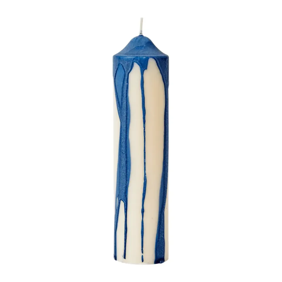 Dryp blockljus, Deep Blue, 20 cm