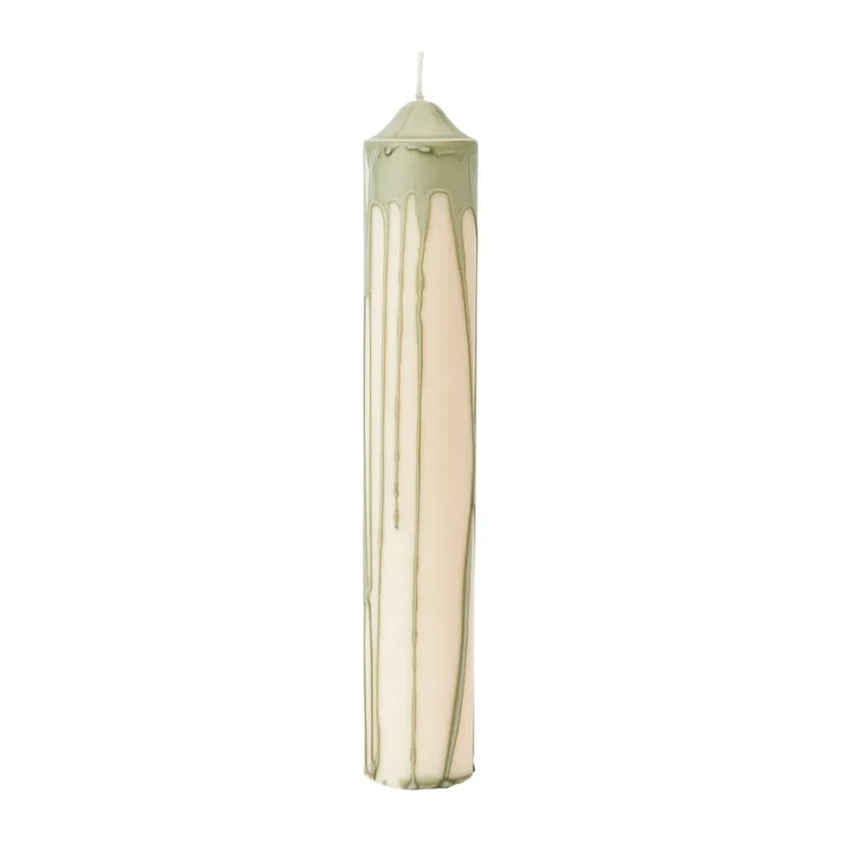 Dryp blockljus, Tea Green, 30 cm