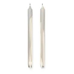 Dryp stearinljus 2-pack, Warm Grey