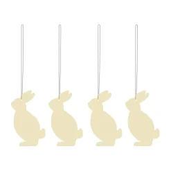 Easter Deco hare påskhänge 4-pack, Light yellow