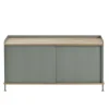 Enfold sidobord lågt 125x45x63 cm, Oak-Dusty green