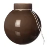 Ernst glasvas rund brun, H25 cm Ø24 cm