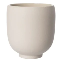 Ernst kruka på fot naturvit, H15 cm Ø14 cm