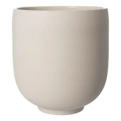 Ernst kruka på fot naturvit, H28 cm Ø26 cm