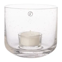 Ernst ljuslykta i glas, Ø10x9 cm