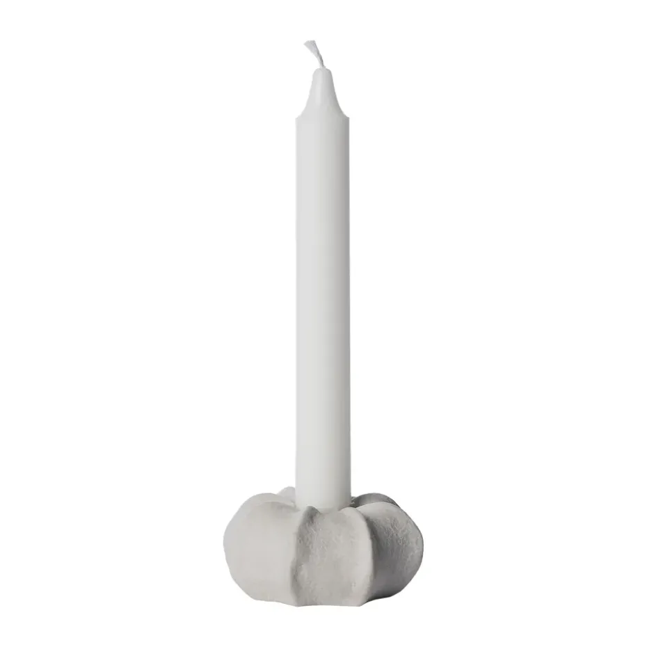 Ernst ljusstake stengods Ø7,5 cm, Naturvit