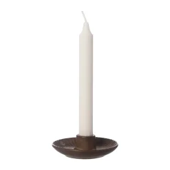 Ernst ljusstake Ø10,5x3,5 cm, Brun-beige