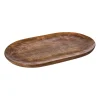 Ernst oval bricka 25x40 cm, Brun